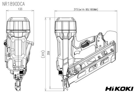 HiKOKI NR1890DCA NR1890DCAWQZ Akkus szögbelövő akkuval, Töltővel 10. kép