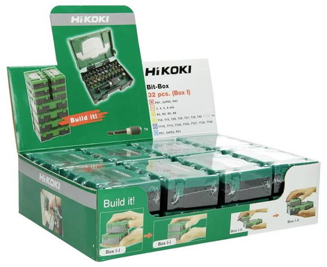 HiKOKI 40030019 Bit készlet T profil, Egyeneshornyú, Kereszthornyú Phillips, Kereszthornyú Pozidriv, 3. kép