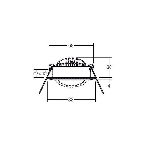 Brumberg 39363183 39363183 LED-es beépíthető lámpa LED Nélkül 6 W Fekete 3. kép