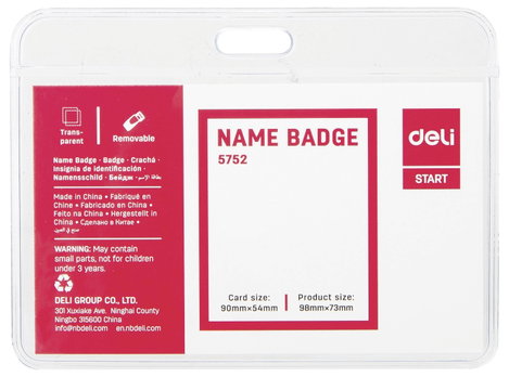 DELI D651735 Névtábla E5752 (Sz x Ma) 90 mm x 54 mm 50 db 2. kép