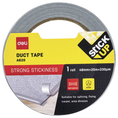 DELI D266795 Szövet ragasztószalag Ezüst (H x Sz) 20 m x 4.8 cm 1 db 2. kép