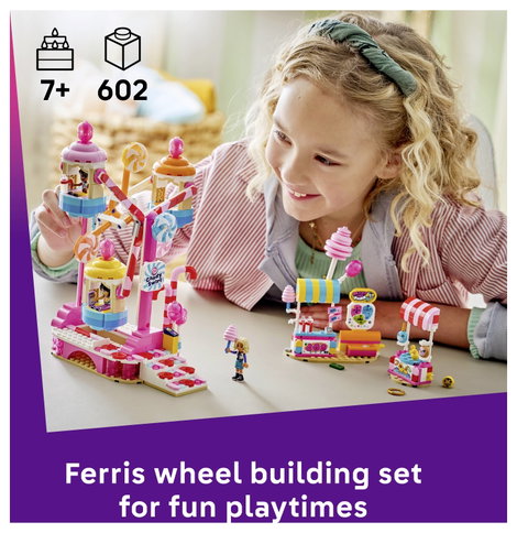 LEGO® FRIENDS 42700 Cupcake óriáskerék Vidámparki játék fantáziadús szerepjátékokhoz 3 figurával és 4. kép