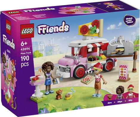 LEGO® FRIENDS 42694 2 játékfigura, pizzasütő, feltétek és kutyafigura