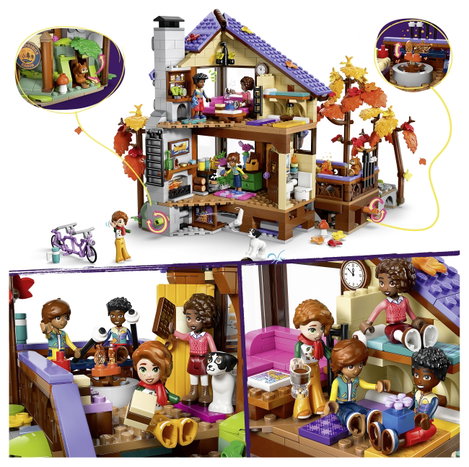 LEGO® FRIENDS 42705 Hangulatos faház az őszi erdőben  4 játékfigura, egy kutya és egy mókus 7. kép