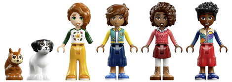 LEGO® FRIENDS 42705 Hangulatos faház az őszi erdőben  4 játékfigura, egy kutya és egy mókus 8. kép