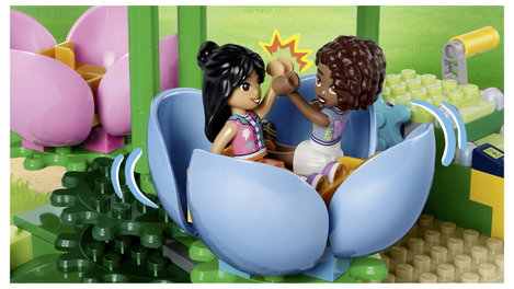 LEGO® FRIENDS 42702 Tündér teáscsésze körhinta virágdíszekkel játék vidámparkkal körhinta, 3 játék 10. kép