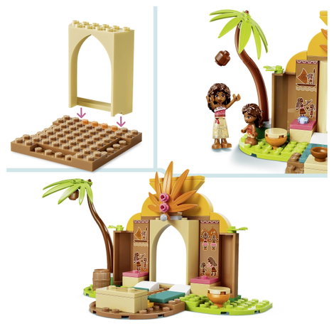 LEGO® DISNEY 43282 Vaiana Vaiana kunyhója és csónakja Építőjáték Simea és Pua figurákkal 6. kép