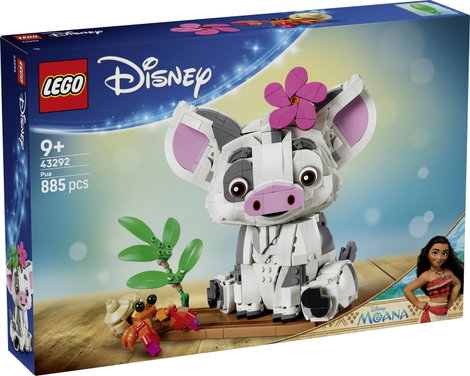 LEGO® DISNEY 43292 Vaiana Pua mozgó disznó kiállításra szánt pua