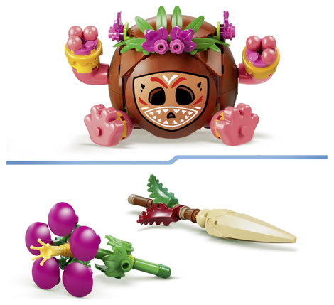 LEGO® DISNEY 43293 Vaiana Kakamora díszes kókuszdiók modell 2 Kakamora gonosztevővel 6. kép