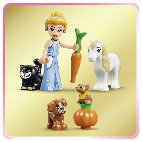 LEGO® DISNEY 43283 Hamupipőke hercegnő állatpalotája Építőjáték Hamupipőkével és 4 állattal 3. kép
