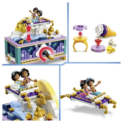 LEGO® DISNEY 43295 Jázmin hercegnő ékszerdoboza repülő szőnyeggel és Aladdin és Jázmin figurákkal 5. kép
