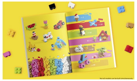 11045 LEGO® CLASSIC Kreatív színes kockák STEM készlet összerakható járművek, állatok, ételek, git 12. kép