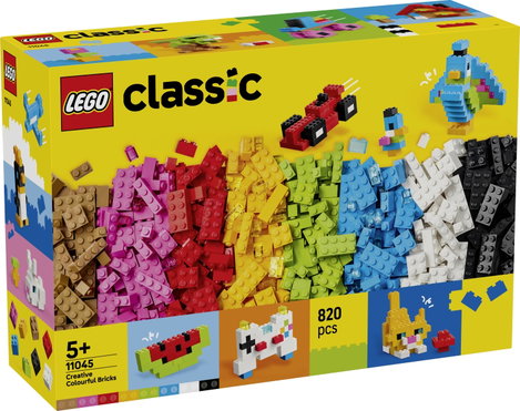 11045 LEGO® CLASSIC Kreatív színes kockák STEM készlet összerakható járművek, állatok, ételek, git