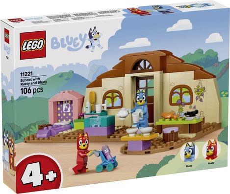LEGO® DC COMICS SUPER HEROES 11221 Iskola Rustyval és Blueyval építőkészlet minikonyhával, kávézóva