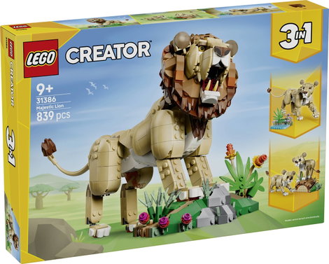 LEGO® CREATOR 31386 3 az 1-ben vadállat készlet: oroszlán, nőstény oroszlán vagy 2 oroszlánkölyök ép