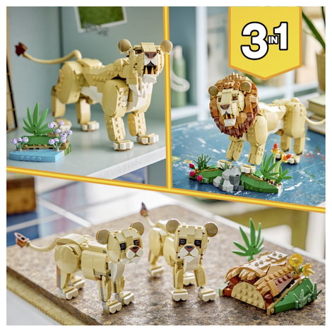LEGO® CREATOR 31386 3 az 1-ben vadállat készlet: oroszlán, nőstény oroszlán vagy 2 oroszlánkölyök ép 6. kép