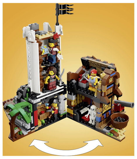 LEGO® CREATOR 31387 Kalózhajó, amely kastéllyá vagy ikerhajóvá alakítható  építőkészlet 5 minifigurá 11. kép