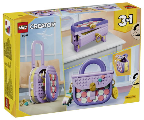 LEGO® CREATOR 31391 Divatos táska tárolórekesszel építőjáték gyerekeknek 3 építési lehetőség: kézi 3. kép