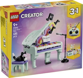 LEGO® CREATOR 31392 Dekoratív zongora macskával  3 összeállítási lehetőség: zongora, rádió vagy leme