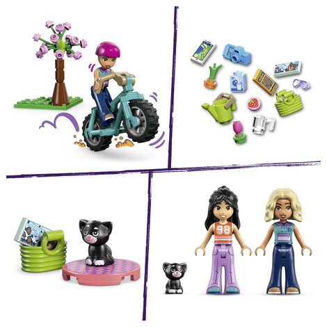 LEGO® FRIENDS 42682 Finn faház, 2 játékfigura és egy játék cica - babaház kempingkészlet glamping sz 10. kép