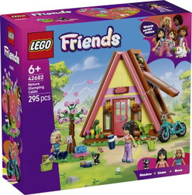LEGO® FRIENDS 42682 Finn faház, 2 játékfigura és egy játék cica - babaház kempingkészlet glamping sz