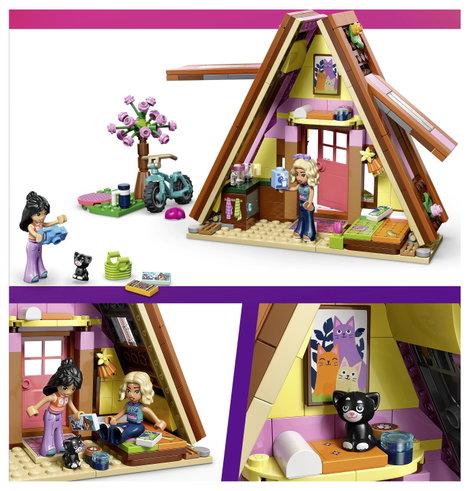 LEGO® FRIENDS 42682 Finn faház, 2 játékfigura és egy játék cica - babaház kempingkészlet glamping sz 4. kép