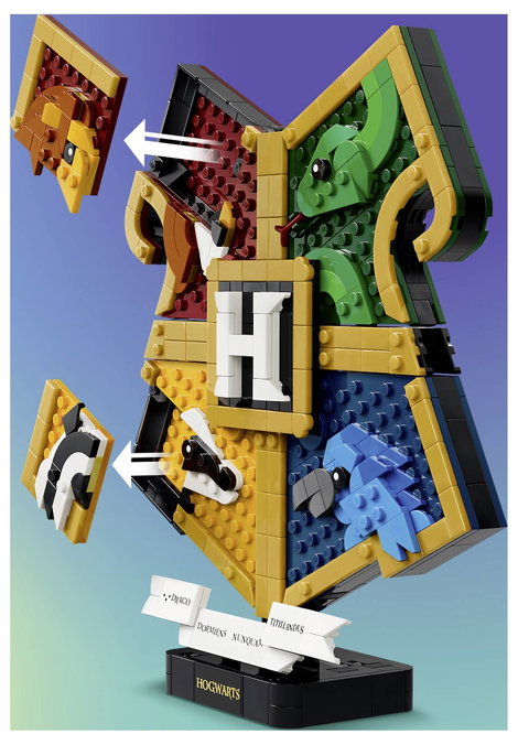 LEGO® HARRY POTTER™ 76462 Roxfort™ ház címere Építőjáték Szobadekoráció kiállításra 9. kép