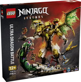 LEGO® NINJAGO 71872 Párbaj az Ultra Sárkánnyal  Építőjáték  Mozgatható Sárkány játékhoz és kiállítás