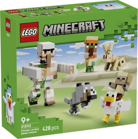 LEGO® MINECRAFT 21592 A Csirkelovas támadása a sivatagban  LEGO kockákból készült mozgatható figurák