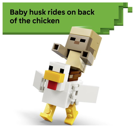 LEGO® MINECRAFT 21592 A Csirkelovas támadása a sivatagban LEGO kockákból készült mozgatható figurák 5. kép