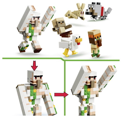 LEGO® MINECRAFT 21592 A Csirkelovas támadása a sivatagban LEGO kockákból készült mozgatható figurák 7. kép