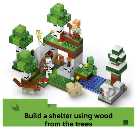 LEGO® MINECRAFT 21593 Első éjszakai kaland Minecraft készlet Alexszel, egy csontvázzal és egy Creep 5. kép