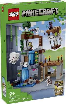 LEGO® MINECRAFT 21597 Szellemállomás  Építőkészlet Szellemmel és csontvázzal  Asztali dekoráció a vi
