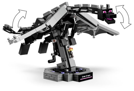 LEGO® MINECRAFT 21595 Az Ender Sárkány szobadekoráció a videojáték alapján figura csapkodó szárnya 11. kép