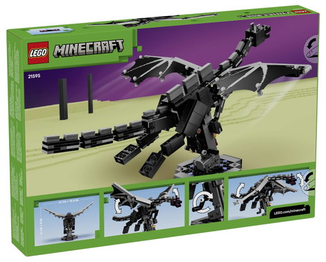 LEGO® MINECRAFT 21595 Az Ender Sárkány szobadekoráció a videojáték alapján figura csapkodó szárnya 2. kép