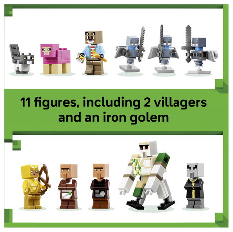 LEGO® MINECRAFT 21596 A mágus támadása a falu ellen szerepjátékokhoz való építőkészlet 11 figurával 4. kép