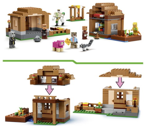 LEGO® MINECRAFT 21596 A mágus támadása a falu ellen szerepjátékokhoz való építőkészlet 11 figurával 6. kép