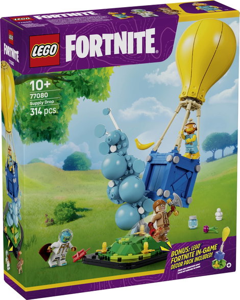 77080 Lego® Fortnite Ellátási készlet 3 minifigurával ellátott építőkészlet ajándék játékosoknak