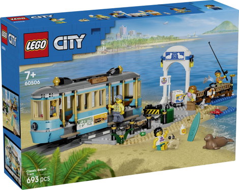 LEGO® CITY 60506 Klasszikus tengerparti villamos építőkészlet 5 minifigurával és állatfigurákkal