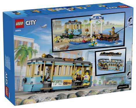LEGO® CITY 60506 Klasszikus tengerparti villamos építőkészlet 5 minifigurával és állatfigurákkal 2. kép