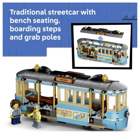 LEGO® CITY 60506 Klasszikus tengerparti villamos építőkészlet 5 minifigurával és állatfigurákkal 3. kép