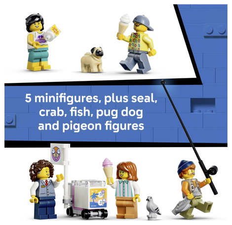 LEGO® CITY 60506 Klasszikus tengerparti villamos építőkészlet 5 minifigurával és állatfigurákkal 5. kép