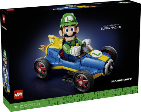 72050 LEGO® Super Mario™ Kart™: Luigi és Turboversenyző Építőkészlet felnőtteknek