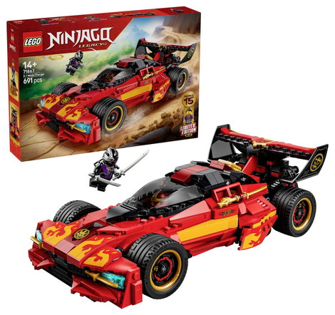 LEGO® NINJAGO 71867 15. évforduló: X-1 Ninja Szuperautó Építőkészlet 3 minifigurával 2. kép