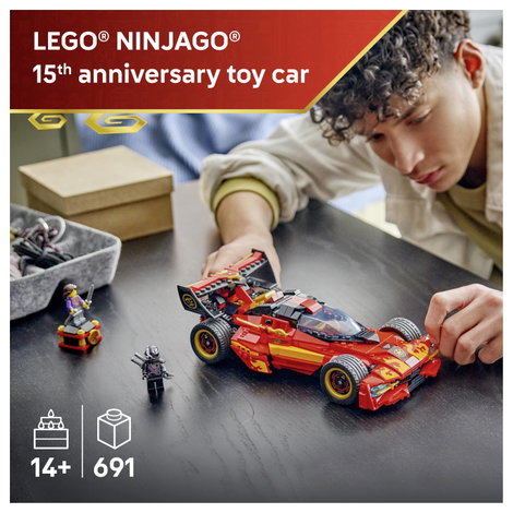 LEGO® NINJAGO 71867 15. évforduló: X-1 Ninja Szuperautó Építőkészlet 3 minifigurával 4. kép