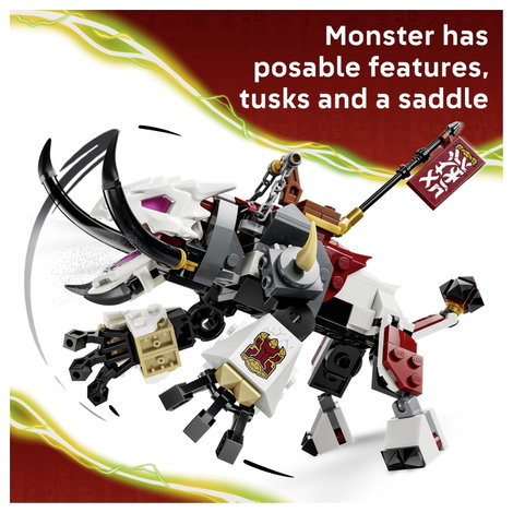 LEGO® NINJAGO 71863 Zilvar a sárkányán, Grimtakon játékszörnyeteg 3 minifigurával 5. kép