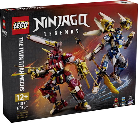 LEGO® NINJAGO 71870 Az Iker Titán Mechek akciófigurák építéshez, játékhoz és kiállításhoz