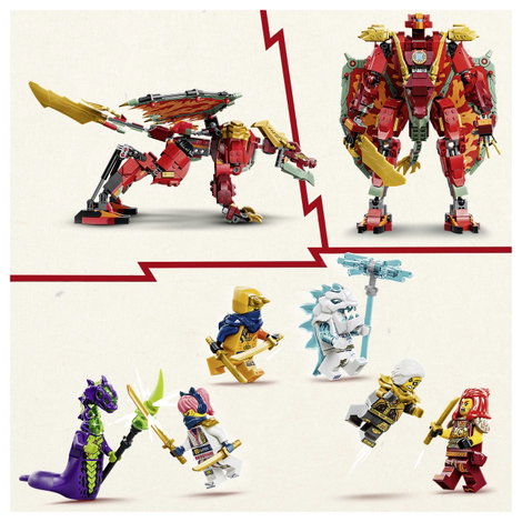 LEGO® NINJAGO 71868 Wyldfyres Sárkány Mech és 6 minifigura Építőjáték szerepjátékhoz 10. kép