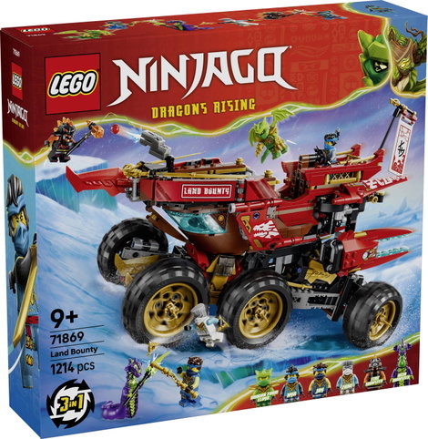 LEGO® NINJAGO 71869 Sivatagi tengerész játék teherautó gyerekeknek 3 jármű és 6 minifigura
