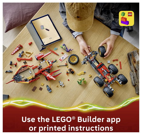 LEGO® NINJAGO 71869 Sivatagi tengerész játék teherautó gyerekeknek 3 jármű és 6 minifigura 7. kép